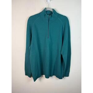 Lululemon Textured Knit Zip Sweater Pullover Coolmax XL Green LM3DOGS